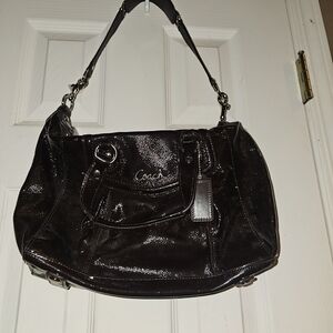 Coach Dark Brown Leather Shoulder Bag